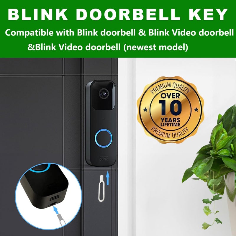 Aiteid 4 Pack Blink Doorbell Key Replacement Tool,Blink Doorbell Opening Tool,Blink Doorbell Pin Tool,Compatible With Blink Video Doorbell/newest model,Release Tool Removal Pin Security Key Tool - Image 2